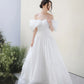 Modern and impressive with an Off-the-shoulder white wedding dress - D1736B