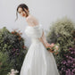 Modern and impressive with an Off-the-shoulder white wedding dress - D1736B