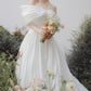 Modern and impressive with an Off-the-shoulder white wedding dress - D1736B