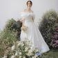 Modern and impressive with an Off-the-shoulder white wedding dress - D1736B