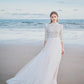 Made-to-order wedding dress includes A-line lace dress and tulle skirt - D1705