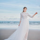 Made-to-order wedding dress includes A-line lace dress and tulle skirt - D1705