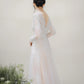 Made-to-order Mermaid lace wedding dress with V-neck and long sleeve - D1782 - POXI