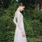 Made-to-order Mermaid lace wedding dress with V-neck and long sleeve - D1782 - POXI