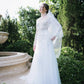 Made-to-order Mermaid lace wedding dress with crew neck and long sleeve - D1799 - POXI