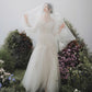 Made-to-order Mermaid lace wedding dress with crew neck and long sleeve - D1799 - POXI