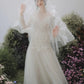 Made-to-order Mermaid lace wedding dress with crew neck and long sleeve - D1799 - POXI