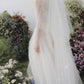 Made-to-order Gentle wedding dress with flare skirt and boat neck - D1800 - POXI