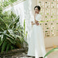 Made-to-order Modern off-the-shoulder wedding dress with impressive puff sleeve  - D1834 - POXI