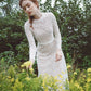 Made-to-order elegant lace wedding dress with crew neck and long sleeve - D1243