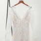 Made-to-order Mermaid lace wedding dress with V-neck and long sleeve - D1782 - POXI