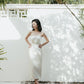 Charming off-the-shoulder wedding dress with pencil skirt - D1830