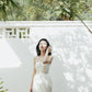 Charming off-the-shoulder wedding dress with pencil skirt - D1830