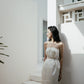 Charming off-the-shoulder wedding dress with pencil skirt - D1830