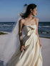 Made-to-order Modern Off-the-shoulder wedding dress with the impressive top bow detail - D1836 - POXI