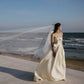 Made-to-order Modern Off-the-shoulder wedding dress with the impressive top bow detail - D1836 - POXI